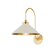 Clivedon 1-Light Sconce in Aged Brass