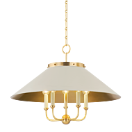 Clivedon 5-Light Chandelier in Aged Brass