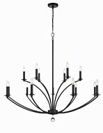 Mila 15-Light Chandelier in Black