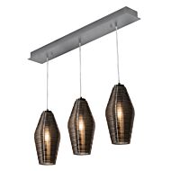 Mila 3-Light Pendant in Satin Nickel