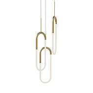 Huron LED Pendant in Brushed Gold