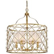 Metropolitan Victoria Park 26.5 Inch 6 Light Pendant in Elara Gold