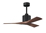 Nan 6-Speed DC 42 Ceiling Fan in Matte Black with Walnut blades