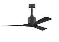 Nan 6-Speed DC 52 Ceiling Fan in Textured Bronze with Matte Black blades