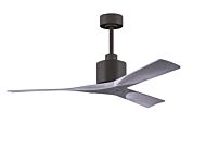 Nan 6-Speed DC 52 Ceiling Fan in Textured Bronze with Barnwood Tone blades