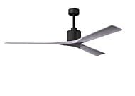 Nan XL 6-Speed DC 72 Ceiling Fan in Matte Black with Barnwood Tone blades