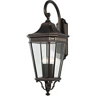 Feiss Cotswold Lane 36 Inch 4 Light Wall Lantern in Grecian Bronze