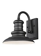 Redding Station 1-Light Outdoor Wall Lantern in Textured Black