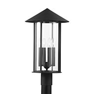 Long Beach 4-Light Outdoor Post Mount in Textured Black