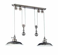 Craftmade 2-Light 12" Pendant Light in Tarnished Silver