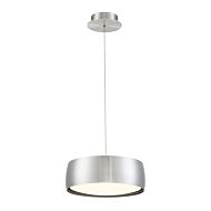 Tic Toc 1-Light LED Pendant in Brushed Aluminum