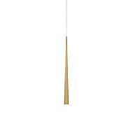 Cascade 1-Light LED Mini Pendant in Aged Brass