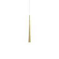 Cascade 1-Light LED Mini Pendant in Aged Brass