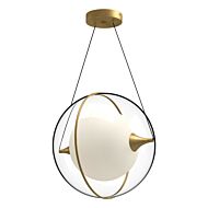 Aries LED Pendant in Brushed Gold