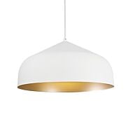 Kuzco Helena LED Pendant Light in White With Gold