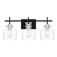 Pensbury 3-Light Bathroom Vanity Light in Matte Black