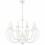 Priscilla 10-Light Chandelier  - Clear Optic Crystal in White