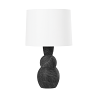 Miles One-Light Table Lamp in Ceramic Etched Black