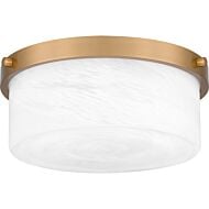 Quoizel Flush Mount 2-Light Flush Mount in Aged Brass