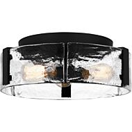 Quoizel Flush Mount 3-Light Flush Mount in Matte Black