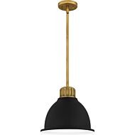 Quoizel Piccolo Pendant 1-Light Mini Pendant in Weathered Brass