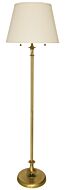 House of Troy Randolph 2 Light Floor Lamp in Antique Brass