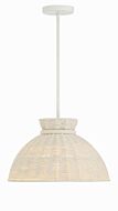 Reese 1-Light Pendant in Matte White