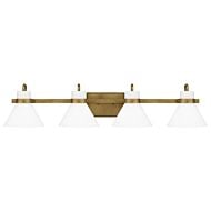 Regency 4-Light Bathroom Vanity Light in Weathered Brass