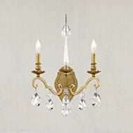 Renaissance Nouveau 2-Light Wall Sconce in Antique Silver