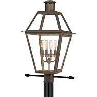 Rue De Royal 4-Light Outdoor Post Mount in Industrial Bronze