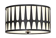 Royston 3-Light Ceiling Mount in Black