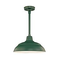 Millennium Lighting R Series 1 Light Warehouse Shade in Satin Green