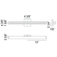 Karadene 1-Light Bathroom Vanity Light in Chrome