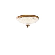 Roma 1-Light LED Flush Mount Ceiling Light in Aged Brass