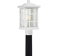 Quoizel Stonington 10 Inch Outdoor Post Light in White Lustre