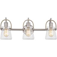 Stafford 3-Light Bathroom Vanity Light in Brushed Nickel