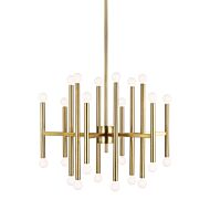 Beckham Modern 24 Light Multi Tier Chandelier in Burnished Brass by Thomas O'Brien