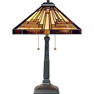 Quoizel Stephen Tiffany Table Lamp in Vintage Bronze
