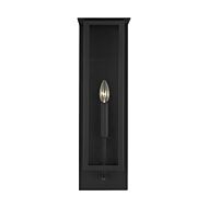 Dresden 1-Light Outdoor Wall Sconce in Textured Black