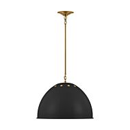 Robbie 1-Light Pendant in Midnight Black