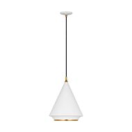 Stanza 1-Light Pendant in Matte White