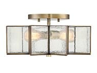 Trade Winds Stella Star Semi Flush Mount Ceiling Light in Natural Brass