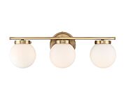 Trade Winds Antoinette 3 Light 24 Inch Bathroom Vanity Light in Natural Brass