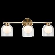 Matteo Derbishone 3 Light Wall Sconce In Aged Gold Brass