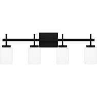 Wilburn 4-Light LED Bathroom Vanity Light in Matte Black