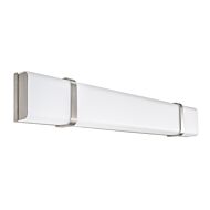 Link 1-Light LED Bathroom Vanity Light in Brushed Nickel