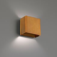 Boxi 1-Light LED Wall Sconce in Aged Brass