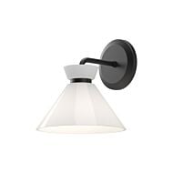 Halston 1-Light Bathroom Vanity Light in Matte Black