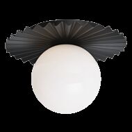 Matteo Modern Ruff 1 Light Wall Sconce In Black