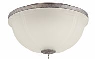 Craftmade Bowl Fan Light Kit in Tarnished Silver with White Frost Glass